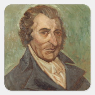 Portrait of Thomas Paine Square Sticker