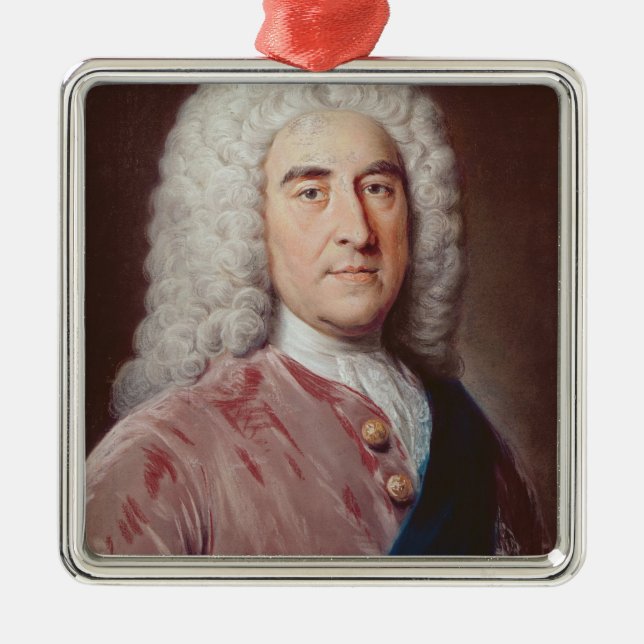 Portrait of Thomas Pelham Holles Metal Tree Decoration (Front)