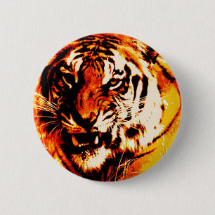 Portrait of Tiger 6 Cm Round Badge