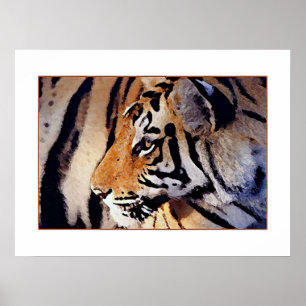 Portrait of Tiger Poster Print