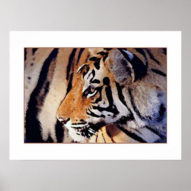 Portrait of Tiger Poster Print (Front)