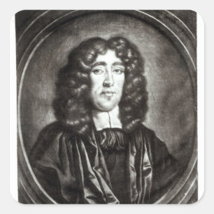 Portrait of Titus Oates  engraved by R. Thompson Square Sticker