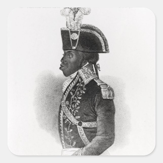 Portrait of Toussaint L'Ouverture Square Sticker (Front)