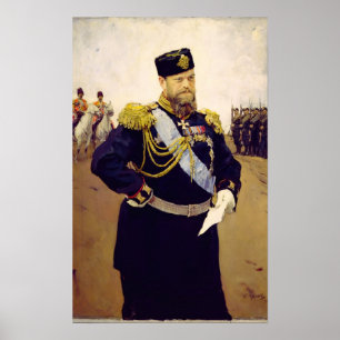 Portrait of Tsar Alexander III, 1900 Poster