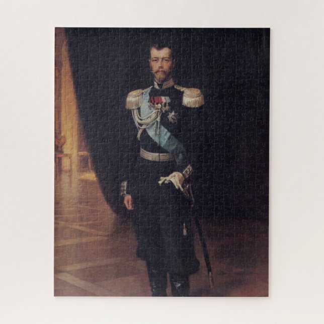 Portrait of Tsar Nicholas II (by Albert Edelfelt) Jigsaw Puzzle (Vertical)