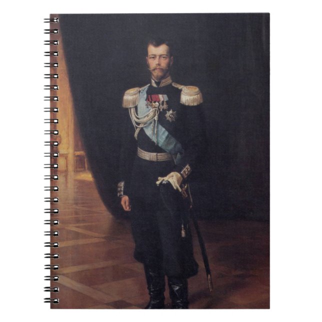 Portrait of Tsar Nicholas II (by Albert Edelfelt) Notebook (Front)