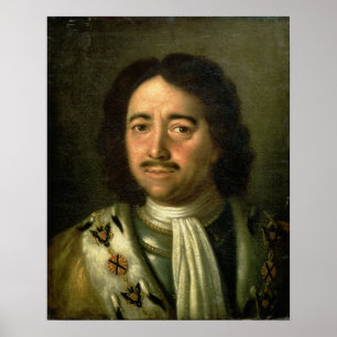 Portrait of Tsar Peter I the Great  1772 Poster