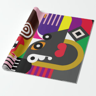 Portrait of two women - color illustration. Woman Wrapping Paper