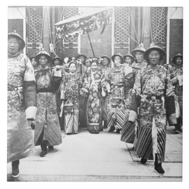 Portrait of Tz'U-Hsi (1835-1908) Empress Dowager o Tile (Front)