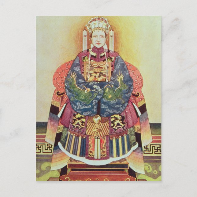 Portrait of Tzu Hsi, the Empress Dowager Postcard (Front)