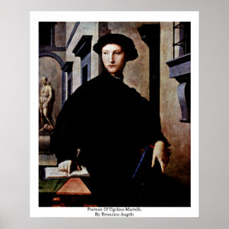 Portrait Of Ugolino Martelli. By Bronzino Angelo Poster