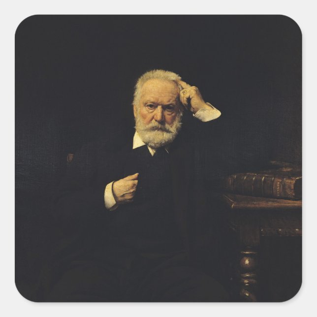Portrait of Victor Hugo  1879 Square Sticker (Front)