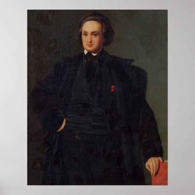 Portrait of Victor Hugo , c.1833 Poster (Front)