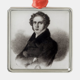 Portrait of Vincenzo Bellini Metal Tree Decoration