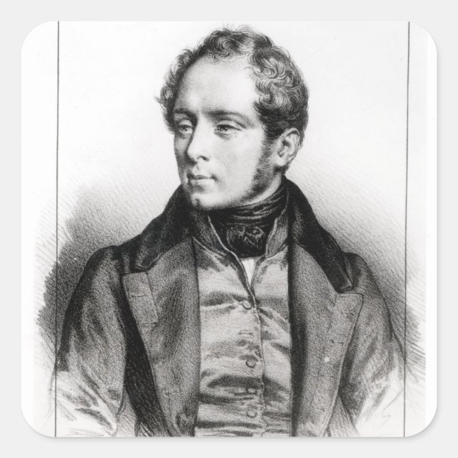 Portrait of Vincenzo Bellini Square Sticker (Front)
