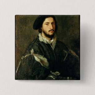 Portrait of Vincenzo Mosti (oil on canvas) 15 Cm Square Badge