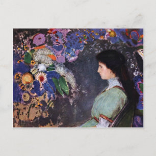 Portrait Of Violette Heymann By Odilon Redon Postcard