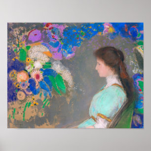 Portrait of Violette Heymann, Redon Poster