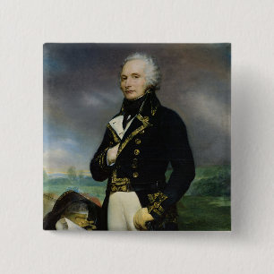 Portrait of Viscount Alexandre-Francois-Marie 15 Cm Square Badge