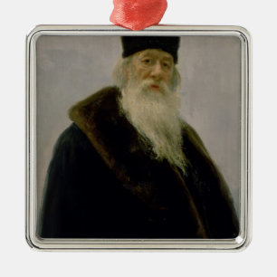 Portrait of Vladimir Vasil'evich Stasov 1900 Metal Tree Decoration