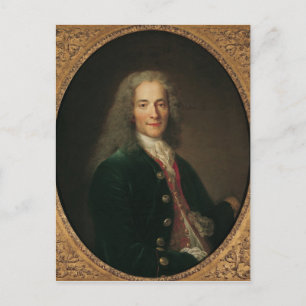 Portrait of Voltaire after 1718 Postcard