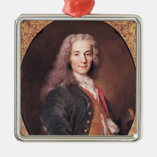 Portrait of Voltaire aged 23, 1728 Metal Tree Decoration