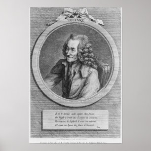 Portrait of Voltaire, from a drawing Poster