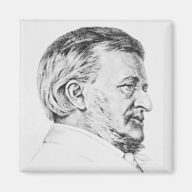 Portrait of Wagner, 19th century Magnet (Front)