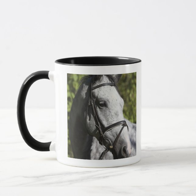 portrait of white horse 2 mug (Left)