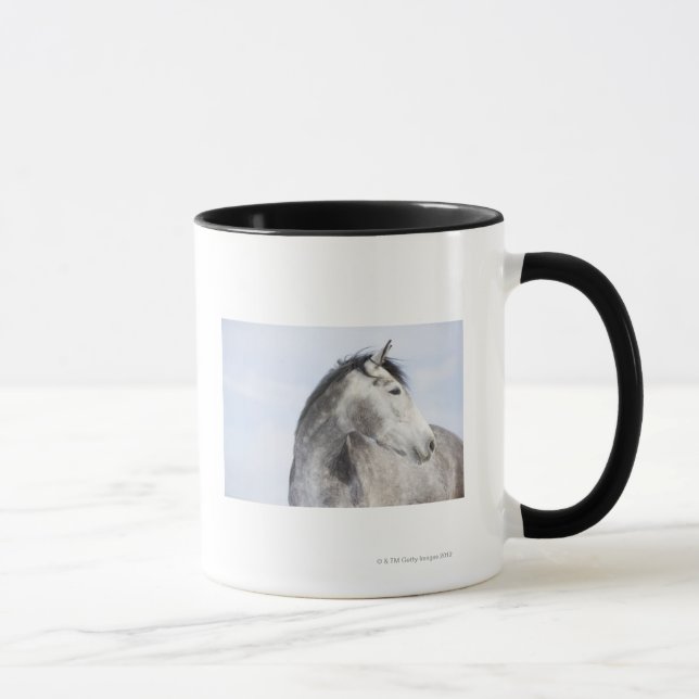 portrait of white horse 2 mug (Right)