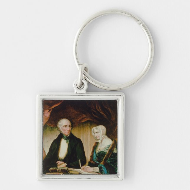 Portrait of William and Mary Wordsworth, 1839 Key Ring (Front)