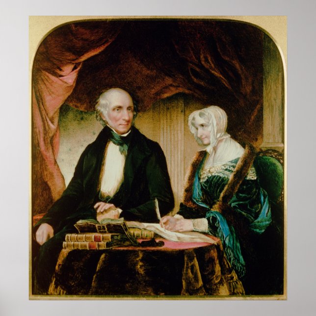 Portrait of William and Mary Wordsworth, 1839 Poster (Front)