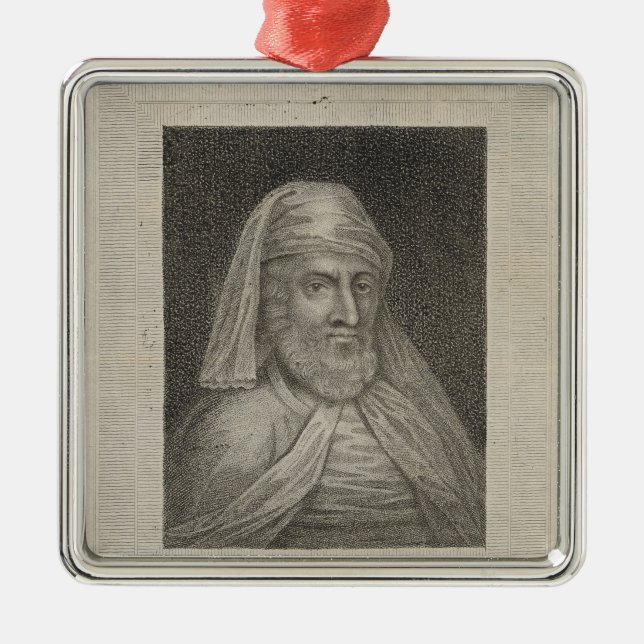 Portrait of William Caxton  and his Printer's Metal Tree Decoration (Front)