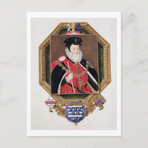 Portrait of William Cecil (1520-98) 1st Baron Burg Postcard