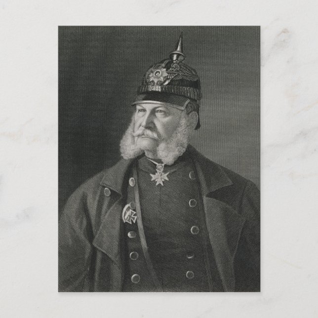Portrait of William I  King of Prussia Postcard (Front)
