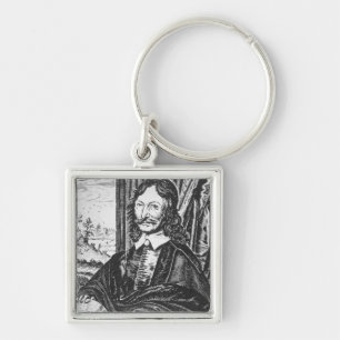 Portrait of William Lilly (1602-81), from his 'Chr Key Ring