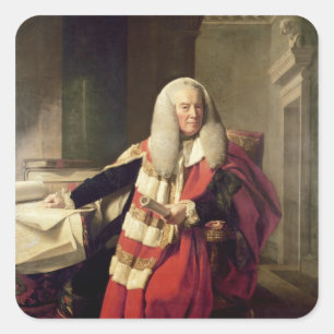 Portrait of William Murray Square Sticker