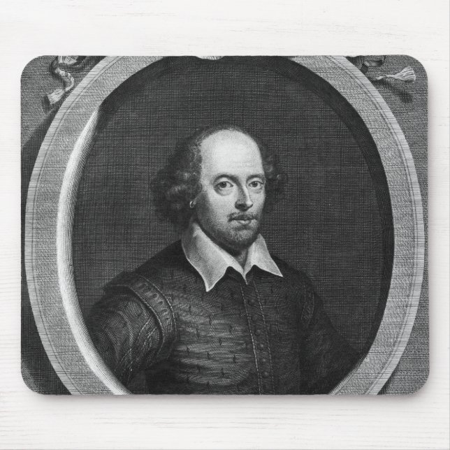 Portrait of William Shakespeare  1719 Mouse Mat (Front)