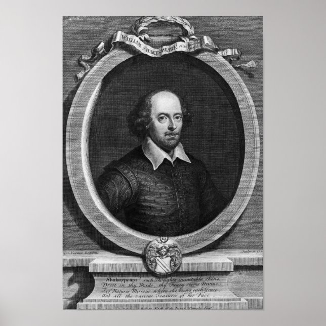 Portrait of William Shakespeare  1719 Poster (Front)