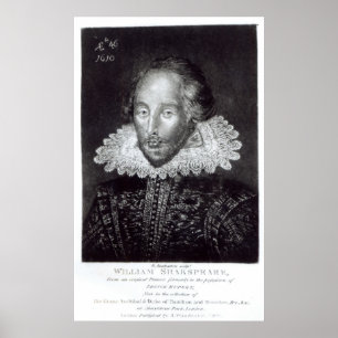 Portrait of William Shakespeare Poster