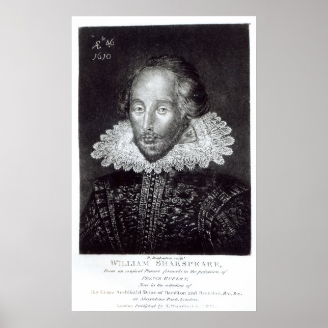 Portrait of William Shakespeare Poster (Front)