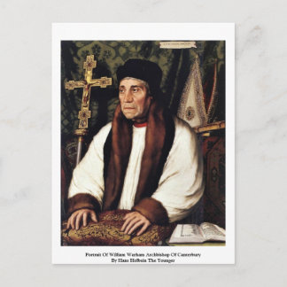 Portrait Of William Warham Archbishop Postcard