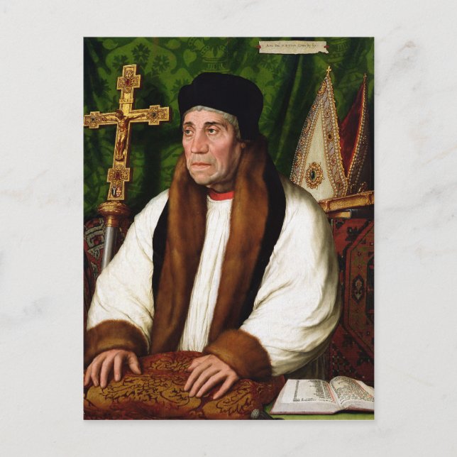 Portrait of William Warham Postcard (Front)