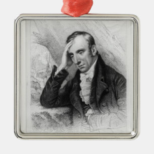 Portrait of William Wordsworth Metal Tree Decoration