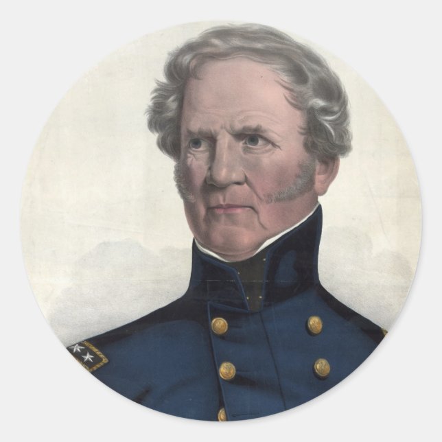 Portrait of Winfield Scott stickers (Front)