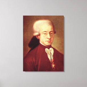 Portrait of Wolfgang Amadeus Mozart after 1770 Canvas Print