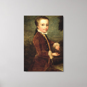 Portrait of Wolfgang Amadeus Mozart aged Canvas Print
