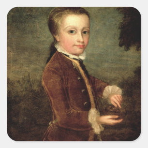 Portrait of Wolfgang Amadeus Mozart  aged Square Sticker