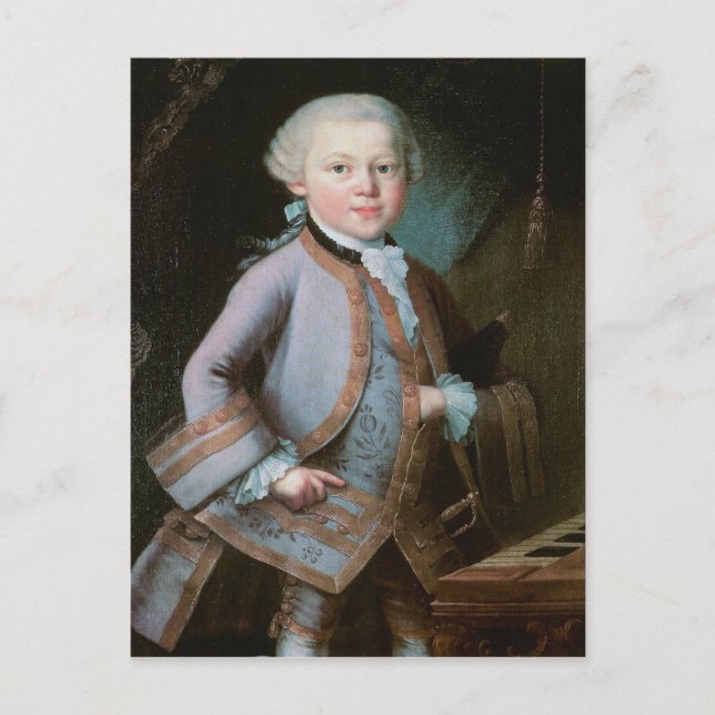 Portrait of Wolfgang Amadeus Mozart Postcard (Front)