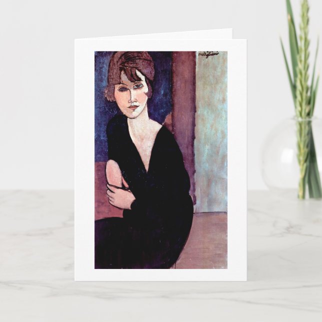 Portrait of Woman, Modigliani Card (Front)
